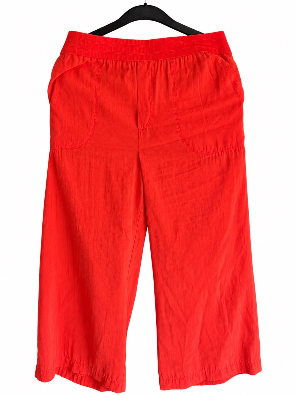 Cabi Campground Crop Pants Fiery Coral Orange XL 6609